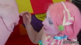 Nasty teen taken deep in asshole for hardcore bdsm ass to mouth deepthroat treatment