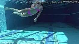 Jessica Lincoln's Pink Bikini Tease Turns into Poolside Tit and Ass Play