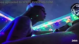 Sloppy Christmas blonde deepthroat blowjob cumshot mouth sucking