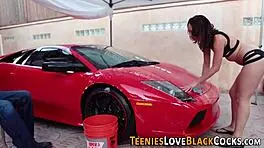 Hey slut, take that massive cock with your small tits