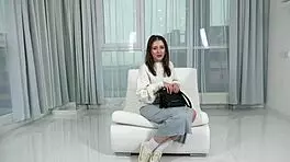 beautiful 18yo virgin alesia cage nervously strips panties in real porn casting interview first time