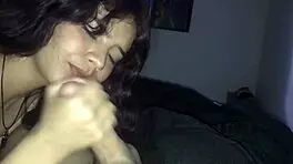 Skinny Latina Begs for Big Cock Deepthroat Creampie Doggystyle