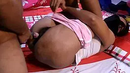 indian housewife enjoys passionate sex with lover in romantic doggystyle on bed