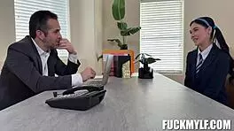 Mylf stars Tamer Adres Quin Delilah Dagger and Donnie Rock blowjob frenzy!