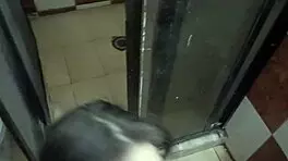 Steamy Shower Tease with Sultry Latina Beauty