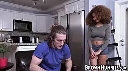 cecilia lion bounces tiny ebony body on big dick