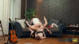 that redhead bitch really craves an ugly tongue on her shaved pussy 😈👅