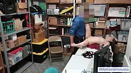 Security Guard Strips Petite Shoplifter for Office Interrogation