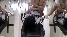 Cute busty college girl's natural tits bounce during hard passionate fuck