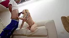 skinny latina sucks cock begs for cum