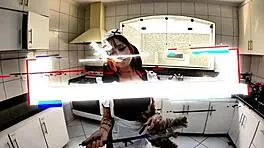 gostosa empregadinha's submissive maid roleplay leads to interracial cock-riding moans