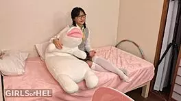 naughty girl toys shaved pussy solo