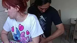 hey slutty redhead, wanna get fucked hard over kitchen sink while washing dishes?