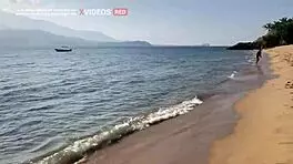 Incredible Public Play Trip With Ripped Clothes Facial Cumshot!