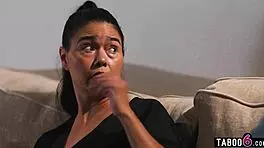 petite milf comforts scared young lovers with group intimacy