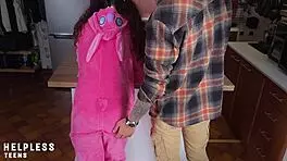 innocent young brunette gets fingered ripped clothes and dominated in kitchen