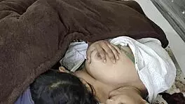 Big Tits Indian Beauty Shares Steamy Bed for Midnight Passion