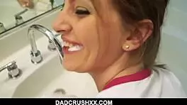 Overwhelmed by ginger teen's tight pussy gripping my massive cock pov