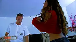 Arab babe in uniform begs for hardcore anal facial cumshot pounding