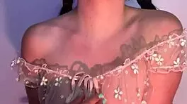 Beautiful young Colombian girlfriend fingers juicy wet pussy to orgasm solo