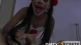 Skinny Halloween brunette emma star rides wizard cock tight pussy creampie anal cowgirl supernatural roleplay