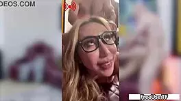 seductive influencers lick shaved pussies in bent over threesome