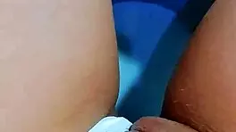 pretty office girl fingers wet pink pussy to orgasm in bathroom hideaway