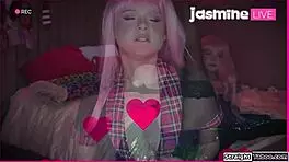 my watcher joins in for deepthroat pussy licking and squirting fun