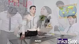 hey professor fucks this busty mexican student's juicy tits and ass