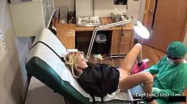 hope harper faces brutal lesbian torment in fetish clinic