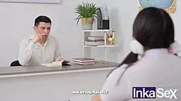 hey professor fucks this busty mexican student's juicy tits and ass