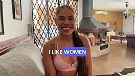 big booty latina shows up for casting but drops to knees for sloppy rimjob and swallow