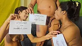 uttaran20 wild threesome with horny brunette milf and wet pussy friend