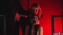 milf tricks shy teen into public strapon double penetration orgy