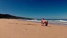 spanish bikini model sasha ikeyeva perfect beach ass tease