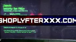 Young Dark-Haired Suspect Vienna Black Faces Intense Shoplyfter Interrogation