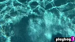 Hot black babe ana foxxx poses lingerie by pool, masturbates perfectly 😍