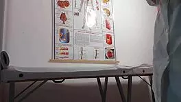 damn doctor shoves finger in patient's tight asshole then fucks her juicy Brazilian pussy rough in hospital