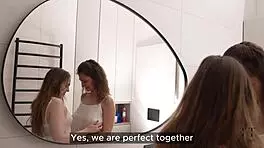 lesbian neighbors shower fingering kiss orgasm morning hd bliss