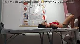 damn doctor shoves finger in patient's tight asshole then fucks her juicy Brazilian pussy rough in hospital