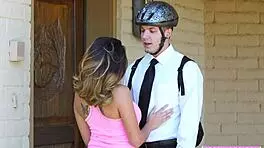 petite teens dive into milf danica's shaved pussy for wild licks