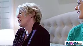 I'm strapon thrusting deep into busty blindfolded beauty's eager wetness