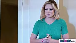 I'm strapon thrusting deep into busty blindfolded beauty's eager wetness