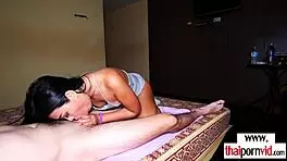 this tiny thai massage teen rubs and rides that big white cock like a pro