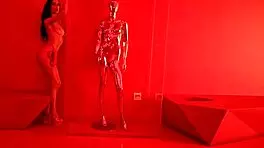 ashlyn chere's pierced nipples flash intriguingly skinny tease