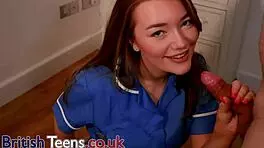 Teen Nurse Devours Cock With Expert Sucking And Facial Cumshot Skills!