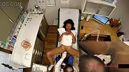 Ebony Student Nikki Stars Endures Intense Gyno Exam On Spy Cam