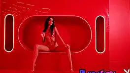 ashlyn chere's pierced nipples flash intriguingly skinny tease