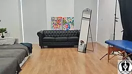 chubby brunette bimbo's massive bouncing boobs steal the show in boxing training