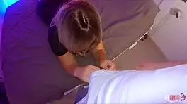 This beauty teen with a huge ass gets her tight hole pounded hard in homemade anal action.